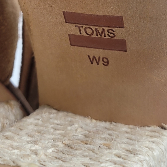 Toms Seville Brown Open Toe Sling Back Heels - Picture 12 of 13